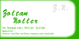 zoltan moller business card